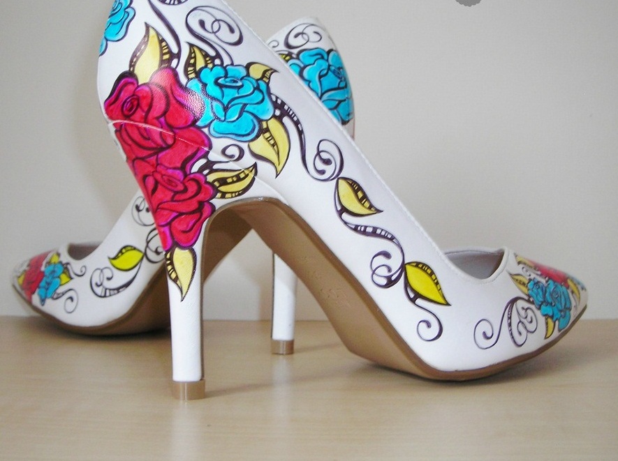 hand painted shoe